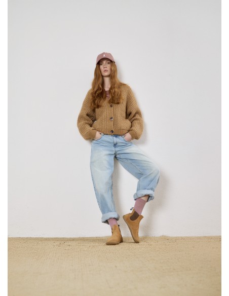 STIVALETTO BAREFOOT IN PELLE SCAMOSCIATA "KIM"