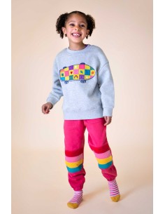 PANTALONE TUTA BIMBA IN COTONE BIOLOGICO FELPATO "MALPAS"...