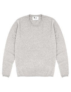 PULL UOMO IN 100% BABY CASHMERE "OLIVER" - GRIGIO