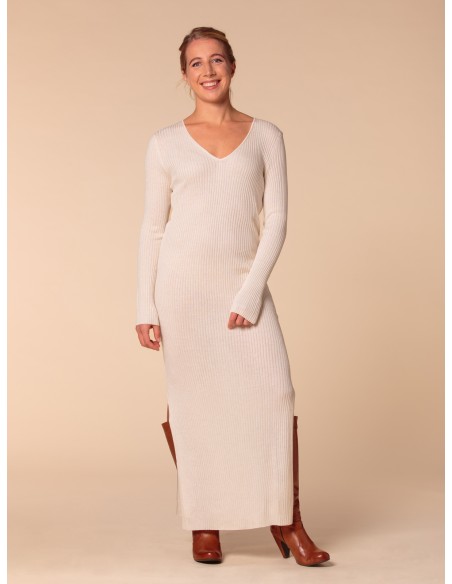 VESTITO CASHMIRETTO IN SETA E CASHMERE "AURORA"