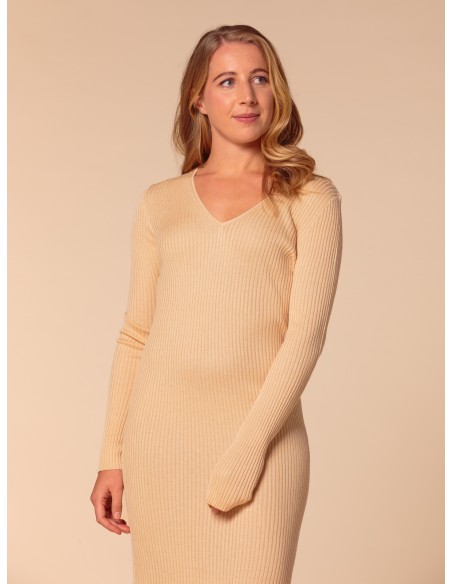 VESTITO CASHMIRETTO IN SETA E CASHMERE "AURORA"