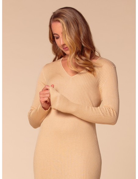 VESTITO CASHMIRETTO IN SETA E CASHMERE "AURORA"