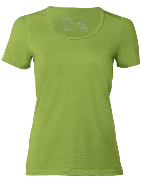 T-SHIRT  TERMICA IN LANA-SETA PER LO SPORT DONNA A MANICHE CORTE