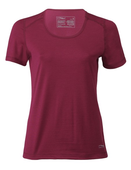 T-SHIRT  TERMICA IN LANA-SETA PER LO SPORT DONNA A MANICHE CORTE