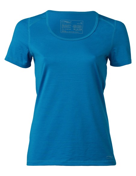 T-SHIRT  TERMICA IN LANA-SETA PER LO SPORT DONNA A MANICHE CORTE