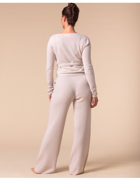 PANTALONI 100% CASHMERE A COSTINA "SILVIA"
