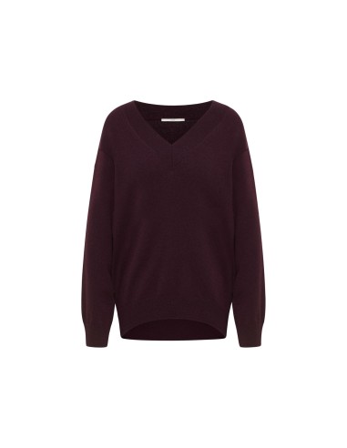 MAGLIONE SCOLLO A "V" IN LANA E COTONE BIO