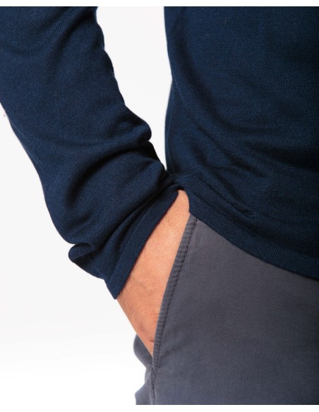 CASHMIRETTA UOMO GIROCOLLO IN SETA E CASHMERE "THOMAS"