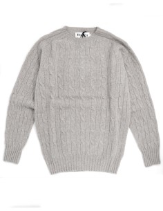 MAGLIONE UOMO SCOZZESE IN PURA LANA EXTRAFINE "TRECCE" -...