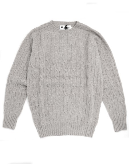 MAGLIONE UOMO SCOZZESE IN PURA LANA EXTRAFINE "TRECCE"