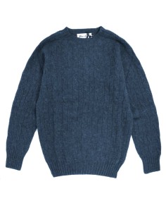 MAGLIONE UOMO SCOZZESE IN PURA LANA EXTRAFINE "TRECCE" -...