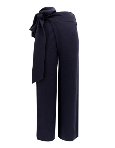 PANTALONE DRITTO WRAP IN LANA E CASHMERE...