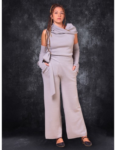 PANTALONE DRITTO WRAP IN LANA E CASHMERE...