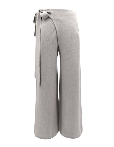 PANTALONE DRITTO WRAP IN LANA E CASHMERE...