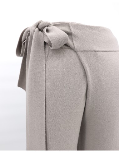 PANTALONE DRITTO WRAP IN LANA E CASHMERE...