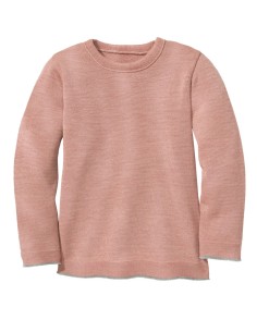 MAGLIONCINO KIDS IN PURA LANA MERINO BIOLOGICA - ROSA