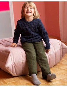 PANTALONI OUTDOOR IN LANA COTTA BIOLOGICA - OLIVA 2