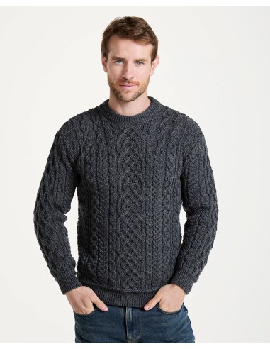 MAGLIONE ARAN GIROCOLLO IN LANA IRLANDESE...