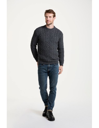 MAGLIONE ARAN GIROCOLLO IN LANA IRLANDESE...
