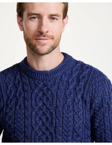 MAGLIONE ARAN GIROCOLLO IN LANA IRLANDESE...