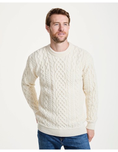 MAGLIONE ARAN GIROCOLLO IN LANA IRLANDESE...