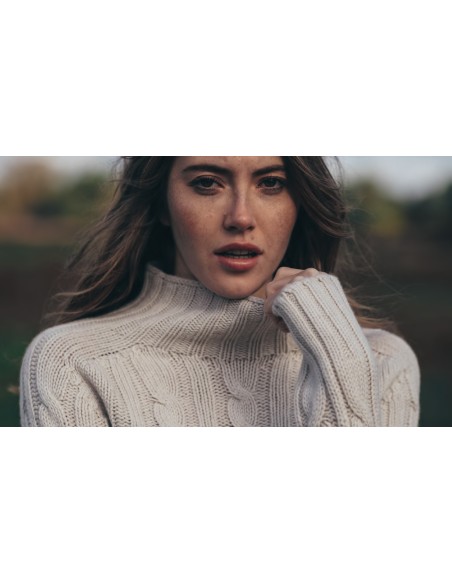 MAGLIONE DONNA IN LANA DI AGNELLO SUPERFINE "NIAHM"