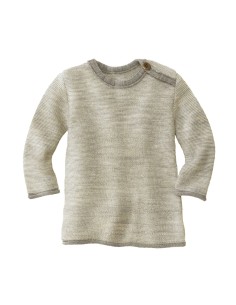 MAGLIONCINO BABY UN PURA LANA MERINO MELANGE - GRIGIO 2