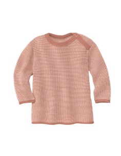 MAGLIONCINO BABY UN PURA LANA MERINO MELANGE - ROSA