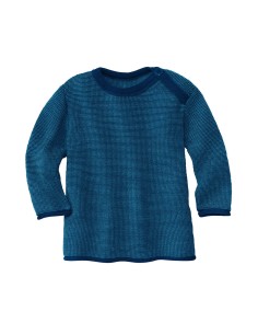MAGLIONCINO BABY UN PURA LANA MERINO MELANGE - NAVY