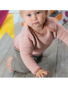 MAGLIONCINO BABY UN PURA LANA MERINO MELANGE - ROSA 2