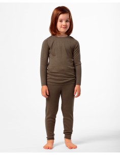 CASHMIRETTA KIDS MANICA LUNGA IN SETA E CASHMERE  - LICHENE 2
