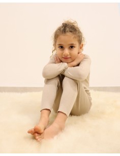 LEGGINGS CASMIRETTI KIDS IN SETA E CASHMERE - MARINO