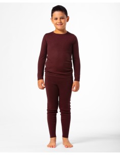 LEGGINGS CASMIRETTI KIDS IN SETA E CASHMERE - MARRONE 2