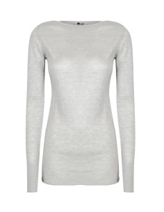 MAGLIA CASHMIRETTA IN SETA E CASHMERE "GRETA" - GRIGIO
