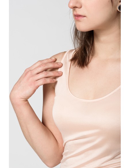 CANOTTA IN PURA SETA SPALLA LARGA