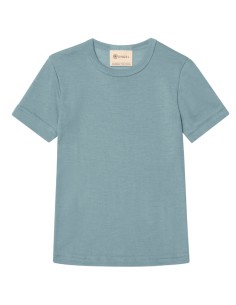 T-SHIRT IN LANA-SETA BAMBINI - CIELO