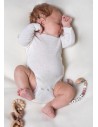 Body bambini maniche lunghe in pura seta buretta naturale - Lizè
