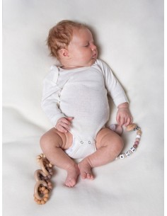 Body bambini maniche lunghe in pura seta buretta naturale - Lizè 2