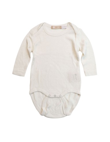 Body bambini maniche lunghe in pura seta buretta naturale - Lizè
