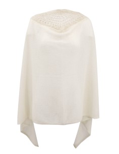 CAPPA IN BABY ALPACA RICAMATA - NATURALE