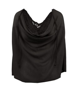 CAPPA IN BABY ALPACA RICAMATA - NERO