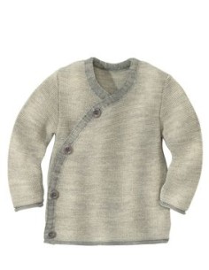 CARDIGAN BABY IN LANA MERINO BIOLOGICA - GRIGIO 2
