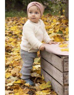 CARDIGAN BABY IN LANA MERINO BIOLOGICA - NATURALE 2
