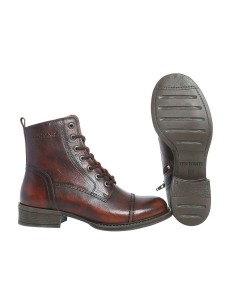 STIVALETTO IN PELLE PANDORA CON ZIP "INVECCHIATO" - RUGGINE 2