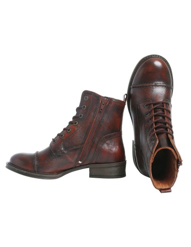 STIVALETTO IN PELLE PANDORA CON ZIP "INVECCHIATO"