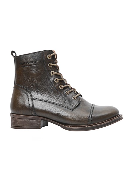 STIVALETTO IN PELLE PANDORA CON ZIP "INVECCHIATO"