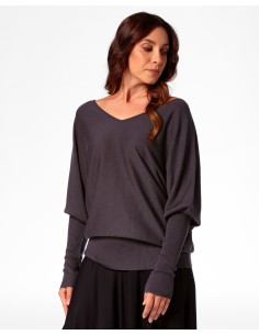 CASHMIRETTA SCOLLO A V "ELISA" LIMITED - CARBONE