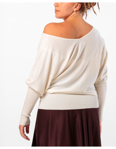 MAGLIA SCOLLO "V" CASHMIRETTA IN SETA E...