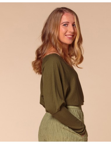 MAGLIA SCOLLO "V" CASHMIRETTA IN SETA E...