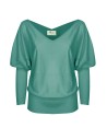 MAGLIA SCOLLO "V" CASHMIRETTA IN SETA E CASHMERE "ELISA"